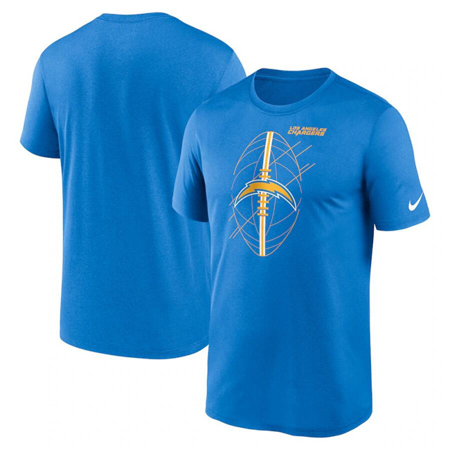 Men's Los Angeles Chargers Blue Legend Icon Performance T-Shirt - Click Image to Close